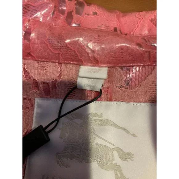 Burberry Children Pink Lace Eastheath Lace Trench Coat, Size 7Y NWT $1,595